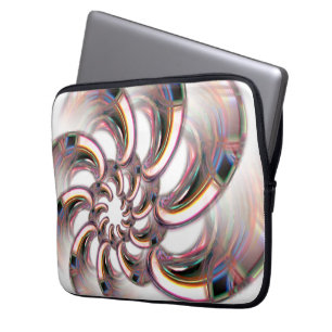 Spiral i guldfärgat klo i mjuka rosafärgton papper laptop fodral
