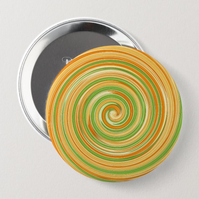 Spiral i Roligt Citrus Färg Knapp (Framsida & baksida)