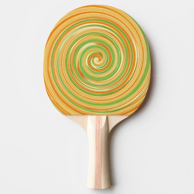 Spiral i Roligt Citrus Färg Pingisracket (Framsidan)