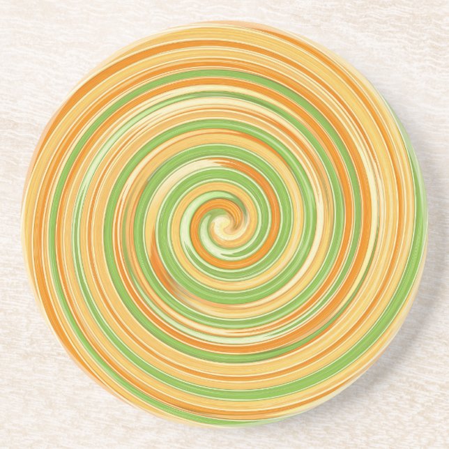 Spiral i Roligt Citrus Färg Underlägg (Framsidan)