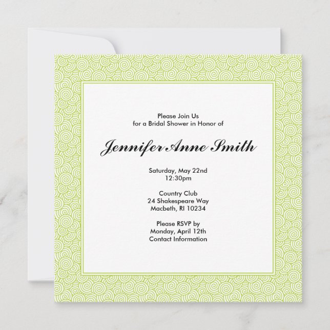 Spiral Inbjudningskort för möhippan (Framsida)