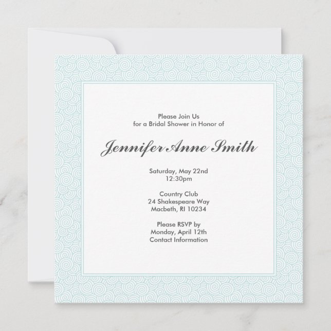 Spiral Inbjudningskort för möhippan (Framsida)