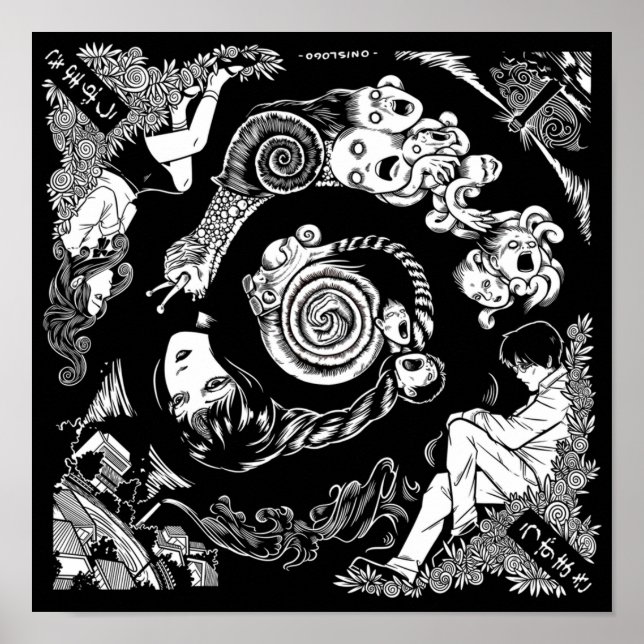 Spiral Into Horror Uzumaki Poster (Framsidan)