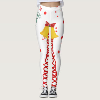 Spiral Julgran och klockor design Leggings