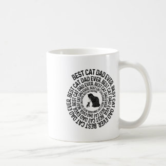 Spiral Kattpappa - Bästa Kattpappa Pappa Någonsin  Kaffemugg