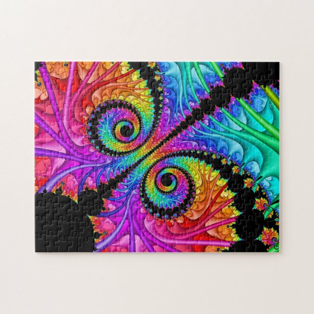 Spiral kopplar samman Fractalkonstpussel Pussel (Horisontell)