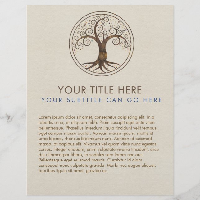 Spiral Livets träd - Yggdrasil Reklamblad (Framsidan)