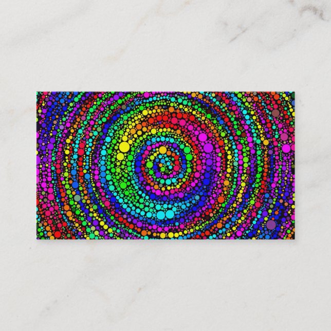 Spiral med regnbågsprickar visitkort (Framsida)