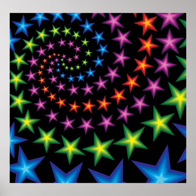 spiral med stor stjärna poster (Framsidan)