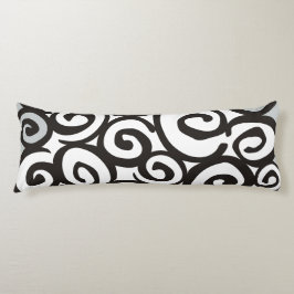 Spiral Mönster Black & White + dina idéer Kroppskudde