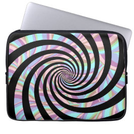 Spiral mönster med pastel färg laptop fodral