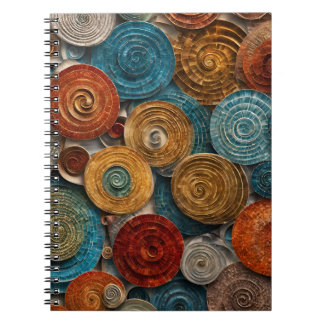 Spiral Mosaic-anteckningsbok - Jordtoner och Ocean Anteckningsbok