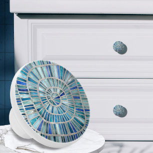 Spiral Mosaic Art - Aquamarine Knopp