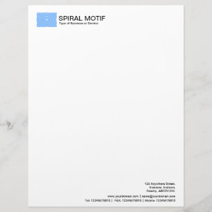 Spiral Motif - Baby blue Brevhuvud