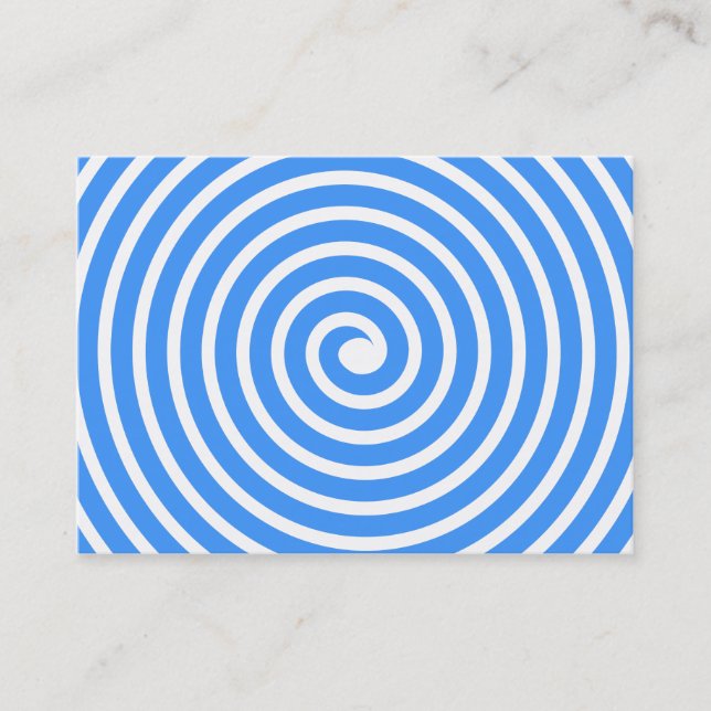 Spiral Motif - Baby blue och vit Visitkort (Framsida)