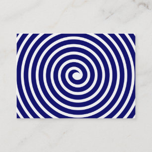Spiral Motif - Djuphavets flotta och vit Visitkort