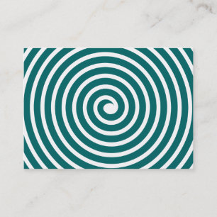 Spiral Motif - Moss Grönt och White Visitkort