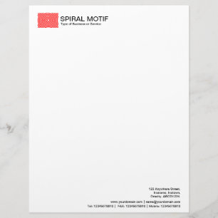 Spiral motiv - Röd Brevhuvud