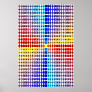 Spiral multiplikation Bord - kvadrat (Passande) Poster