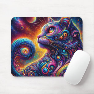 Spiral Mystic Galaxy Rainbow Cat Musmatta