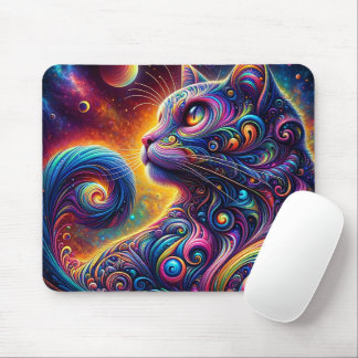 Spiral Mystic Galaxy Rainbow Cat Musmatta
