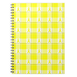 Spiral Notebook Bladder Cancer Plaid, Yellow Anteckningsbok