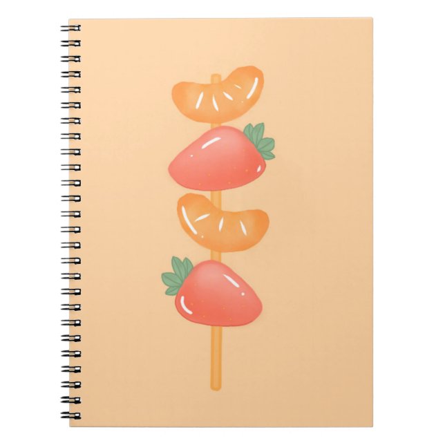 Spiral notebook-fruit skewer   anteckningsbok (Framsidan)