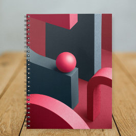 Spiral notebook geometric shapes - Modern notebook Anteckningsbok