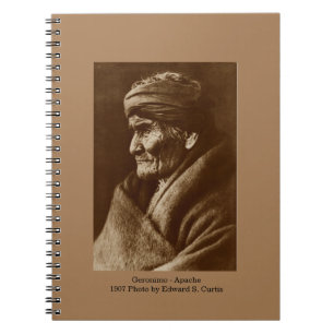 Spiral Notebook Geronimo av Edward S. Curtis Anteckningsbok