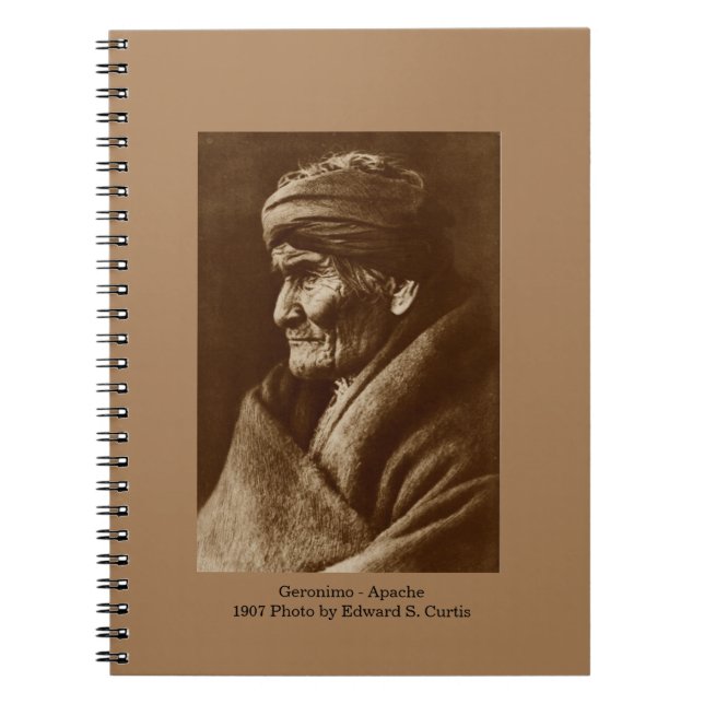 Spiral Notebook Geronimo av Edward S. Curtis Anteckningsbok (Framsidan)