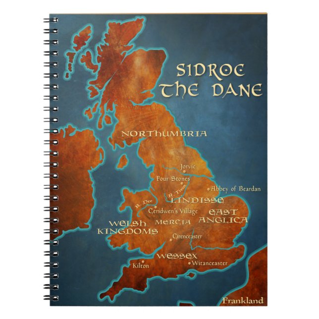 Spiral Notebook - Sidroc the Dane Karta Anteckningsbok (Framsidan)
