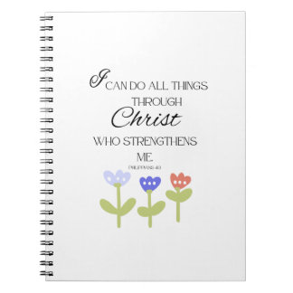 Spiral Notebook With Bible Verse Anteckningsbok