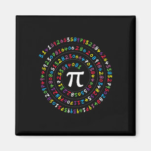 Spiral Numbers Pi Ratio Lärare och Student Pi Day Magnet