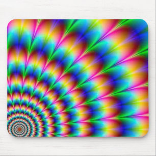 Spiral optisk illusion för regnbåge musmatta