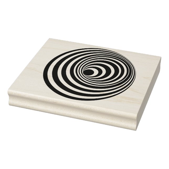 Spiral Optisk Illusion Rubber Art Frimärke Stämpel (Stämpel)