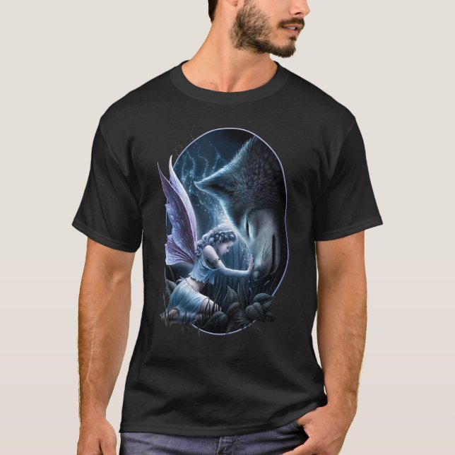 Spiral Original - Sacred Bond - Fairy and Wolf T Shirt (Framsida)