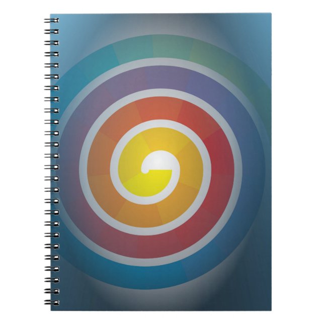 SPIRAL PÅ BLÅTTBAKGRUND ANTECKNINGSBOK (Framsidan)