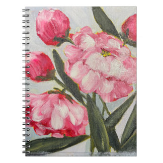 Spiral Peony anteckningsbok