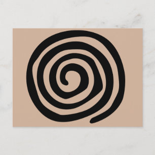 Spiral petroglyph Aztec stamkonst Vykort
