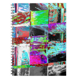 Spiral Photo Notebook – Abstract Grid Anteckningsbok