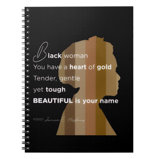 Spiral Photo Notebook 'Beautiful is your name" Anteckningsbok (Framsidan)