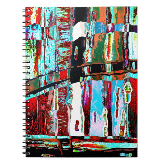 Spiral Photo Notebook Collapse Reflection Abstract Anteckningsbok (Framsidan)