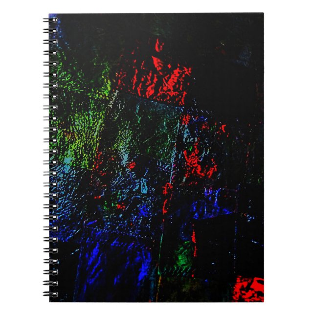 Spiral Photo Notebook dark texture abstract eco Anteckningsbok (Framsidan)