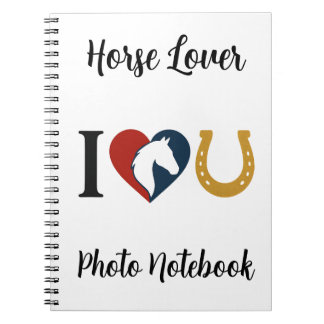 Spiral Photo Notebook for Horse Lovers Anteckningsbok