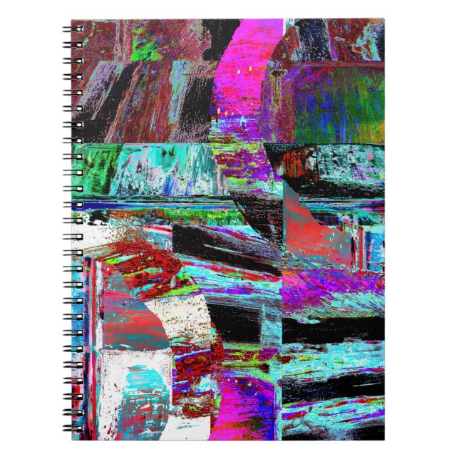 Spiral Photo Notebook – Neon Pulse Anteckningsbok (Framsidan)