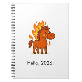 Spiral Photo Notebook with a red horse Anteckningsbok