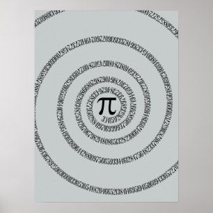 Spiral Pi-klicka på Anpassa för att ändra Grått Fä Poster