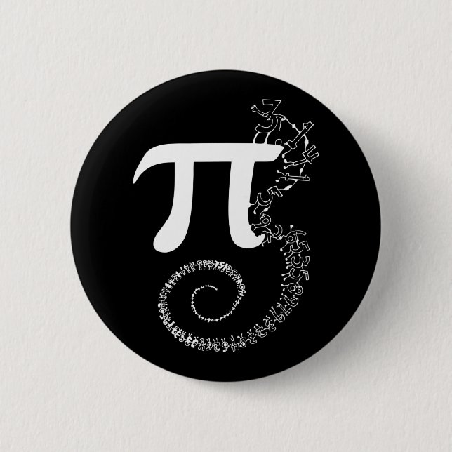 Spiral Pi Math Funny Pi Day 3.14 Math Equation Gif Knapp (Framsida)