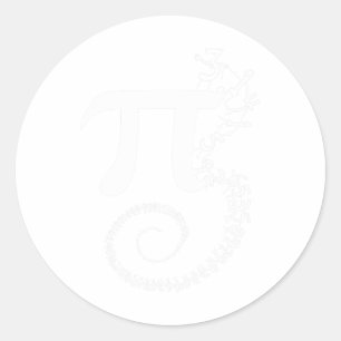 Spiral Pi Math Funny Pi Day 3.14 Math Equation Gif Runt Klistermärke