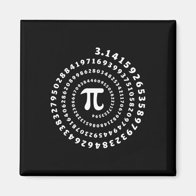 Spiral Pi Shirt Pi Day Math Älskare Magnet (Framsidan)